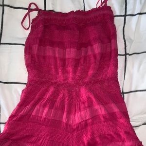 Urban Outfitters Hot Pink Ruffle Romper